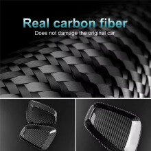 Real Hard Kolfiber Bildekal Bakljusskydd för 500 Abarth 595 695 2017-2023