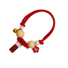 Natürliches Kampherholz Floh- und Läusebekämpfungs-Halsband für Katzen & Hunde S Rot
