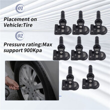 8 Stuks Programmeerbare TPMS-Bandenspanningssensor 315 MHZ + 433 MHz 2-in-1 voor Autel Tool TS408 TS508 ITS600 MX-Sensormonitor