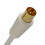 kenable RF Right Angle TV Aerial Freeview Plug Video Cable & Coupler GOLD  3m White 3