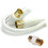 kenable RF Right Angle TV Aerial Freeview Plug Video Cable & Coupler GOLD  3m White 5
