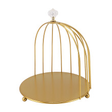 Goldener Vogelkäfig-Aufbewahrungskorb Eisen