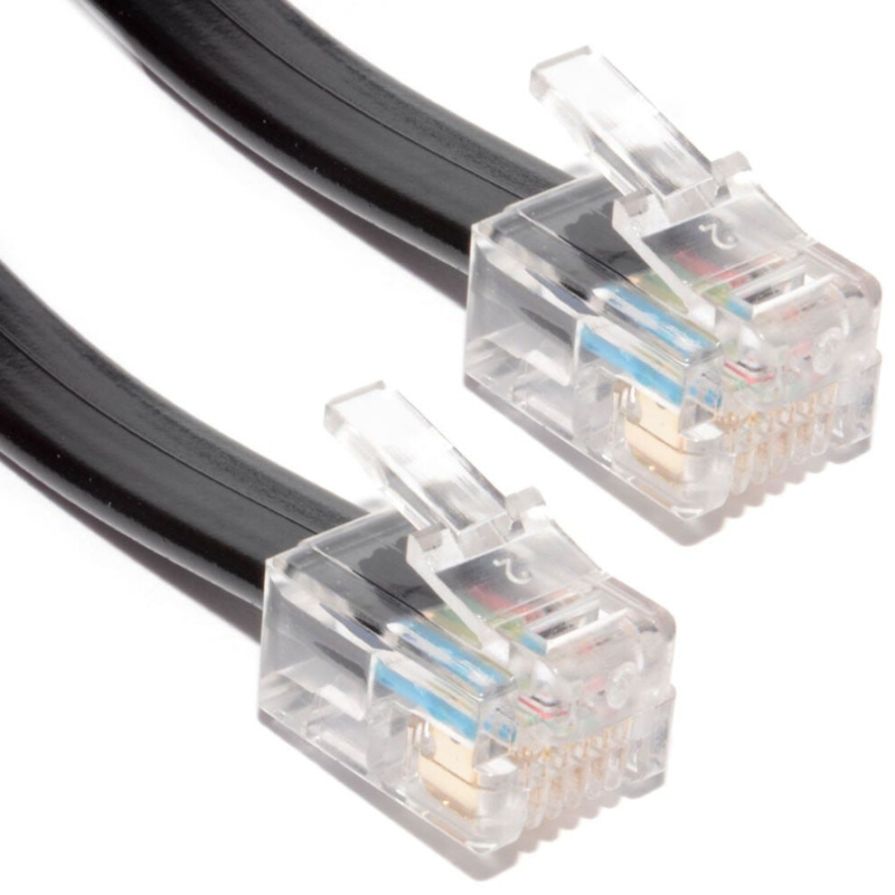 Kenable Rj12 6P6c To Rj12 6P6c Cross Over Cable Plug (Rj11 6 Wire) 3M Black