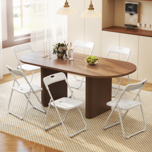 Homcom Sillas Plegable Blanco 48.5 x 47 x 75 cm 1