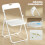 Homcom Sillas Plegable Blanco 48.5 x 47 x 75 cm 4