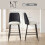 Homcom Taburetes de Bar Negro 45 x 54.5 x 94 cm 3