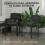 Outsunny Sillas de Comedor Negro 55 x 60 x 83 cm 4