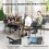 Outsunny Sillas de Comedor Negro 55 x 60 x 83 cm 2
