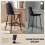 Homcom Taburetes de Bar Negro 45 x 54.5 x 94 cm 6
