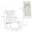 Outsunny 2 Tumbonas Plegable Blanco 60 x 100 x 85 cm 4