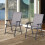 Outsunny Set 2 Sillas Plegable Bicolor 58 x 64 x 94 cm 2