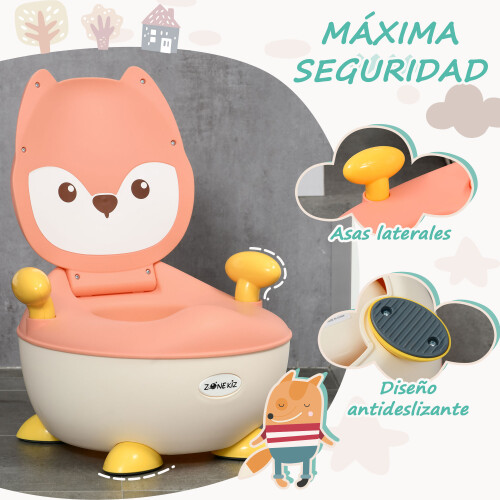 ZONEKIZ Orinal para Bebé Rosa 34.5 x 35 x 23 cm 1
