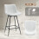 Homcom Taburetes de Bar Blanco 47 x 54.5 x 97.5 cm 3