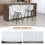 Homcom Taburetes de Bar Blanco 47 x 54.5 x 97.5 cm 4