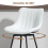 Homcom Taburetes de Bar Blanco 47 x 54.5 x 97.5 cm 5
