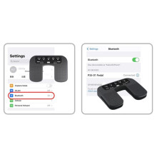 YUEYINPU Page Turner Pedał do IPada Smartfon Tablet Laptop Zestaw Głośnomówiący Cichy Przełącznik Nożny Akumulator Bezprzewodowy Pedał