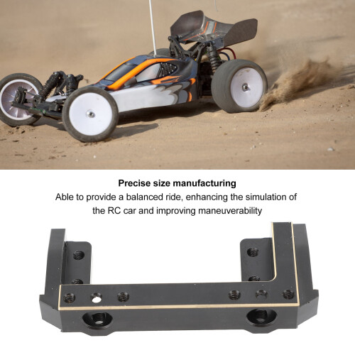 RC Front Bumper Mount Brass Bracket for SCX10 II RC Crawler Black 2