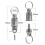 Titanium Alloy Keychain Spring Lock Car  Universal Rotating Ring Tool Key Accessories 7