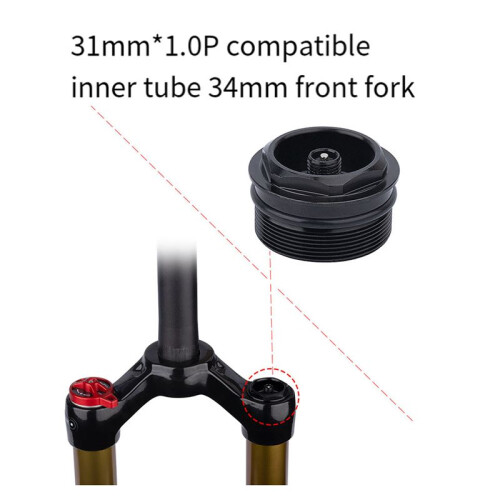 Bike Front Fork Valve Nut Bicycle Air Fork Cap Assembly Thread 31xP1.0mm Valve Core Bicycle Part