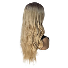 WIND FLYING Wigs Forehead Lace Net Red Long Wig Blonde Chemical Fiber Wig Full Set Female Long Hair Wigs