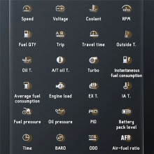 New OBD+GPS Speedometer Car - Display HUD Overspeed Alarm Water Temp Tachometer LCD Display Oil Temperature Gauge
