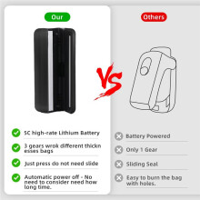 Bag Sealer, USB Charger Potato Chip Bags Heat Sealer Capper, Reseals Snack Plastic Bag Heat Seal and Cutter Black
