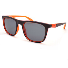 Superdry SDS 5016 Polarized Sunglasses Black over Orange w/ Grey Lenses 127P