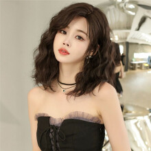 Peruk Bob Bobo Peruk Curly Peruk för Kvinnor, Naturligt Utseende Kort Bob Peruk, Kort Curly Peruk för Daily Korea Versioner