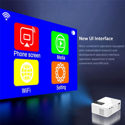 YT100 White  Home Projector Projector Portable  Home Theater Wireless Cell Phone Multi-Function Projector 2