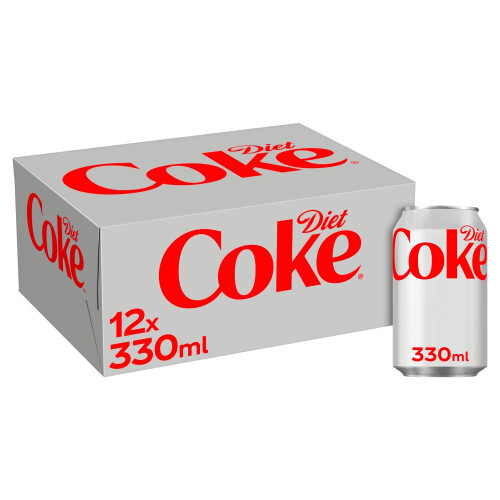 Diet Coke 12 x 330ml Cans (Pack of 24) 2