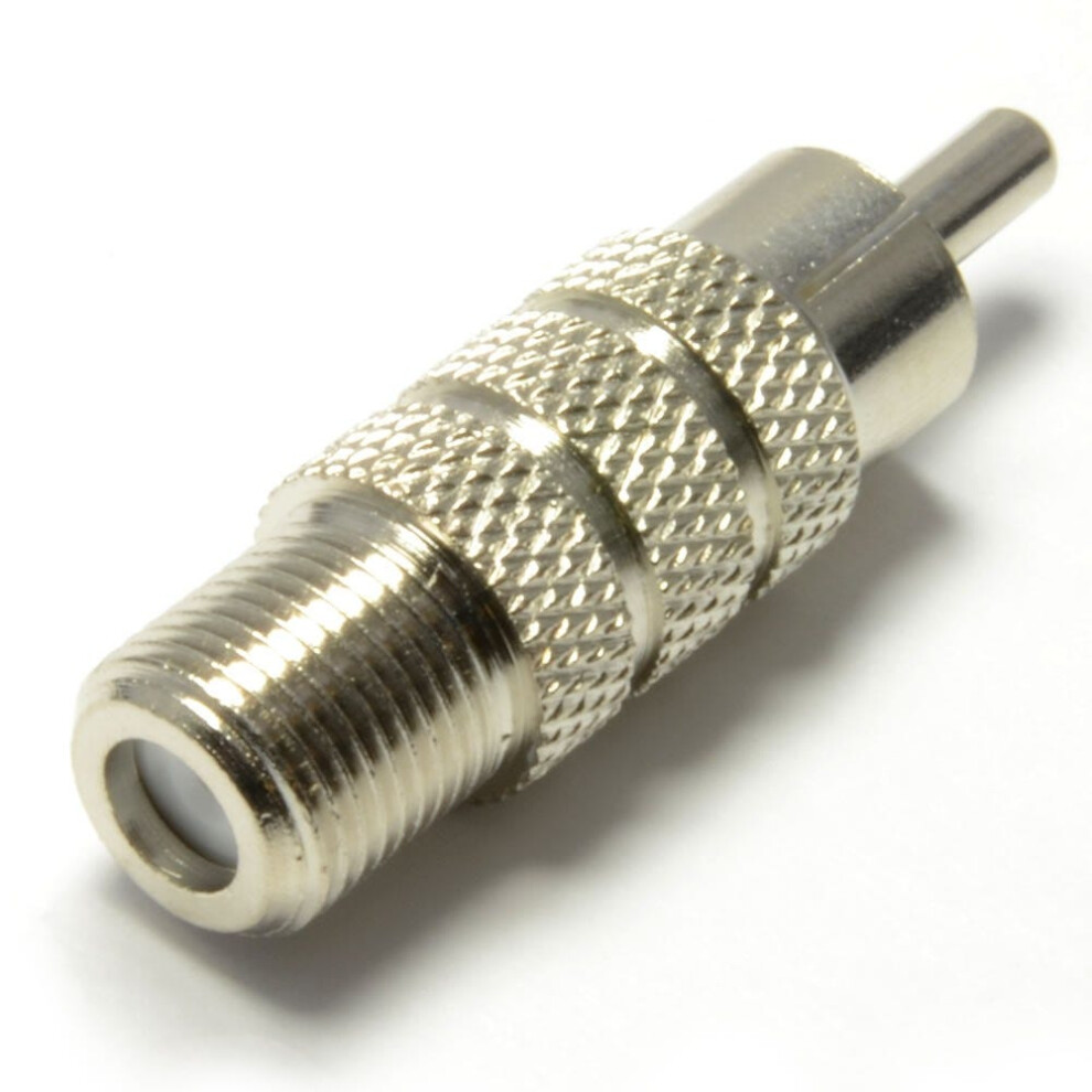 Kenable F Type Female Socket To Rca Composite Phono Male Video Adapter