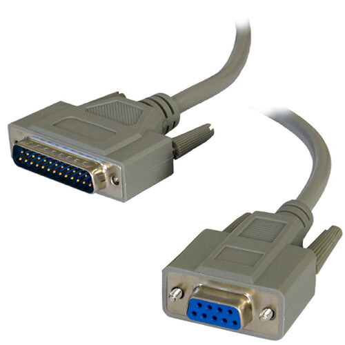 kenable DB9 9 Pin Serial Female to 25 Pin Male Printer Data Cable 2m