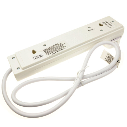 kenable Surge Protected 4 Gang Way Mains Extension Socket UK 13A White  1m 2