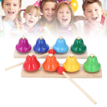 Colorful Kids Desk Bells 8 Notes, Wooden Mallets, 225.26cm