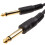 kenable 6.35mm 1/4inch Mono Jack Plug Guitar/Instrument/Patch Cable Gold  1m 2