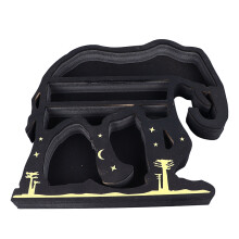 Wooden Rock Floating Shelf Rustic Animal Shape Storage for Oils & Tiny Plants