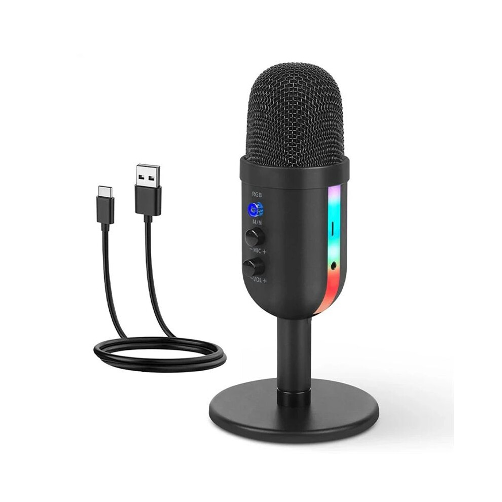 Rgb Gaming Microphone For Pc Computer Recording Usb Condenser Microphone Podcasters Be Influencers Gamers Studio Mic 4712194718192
