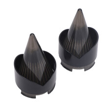 Deluxe Black Frame Turn Signal Light Lens for Street Fatboy Bikes