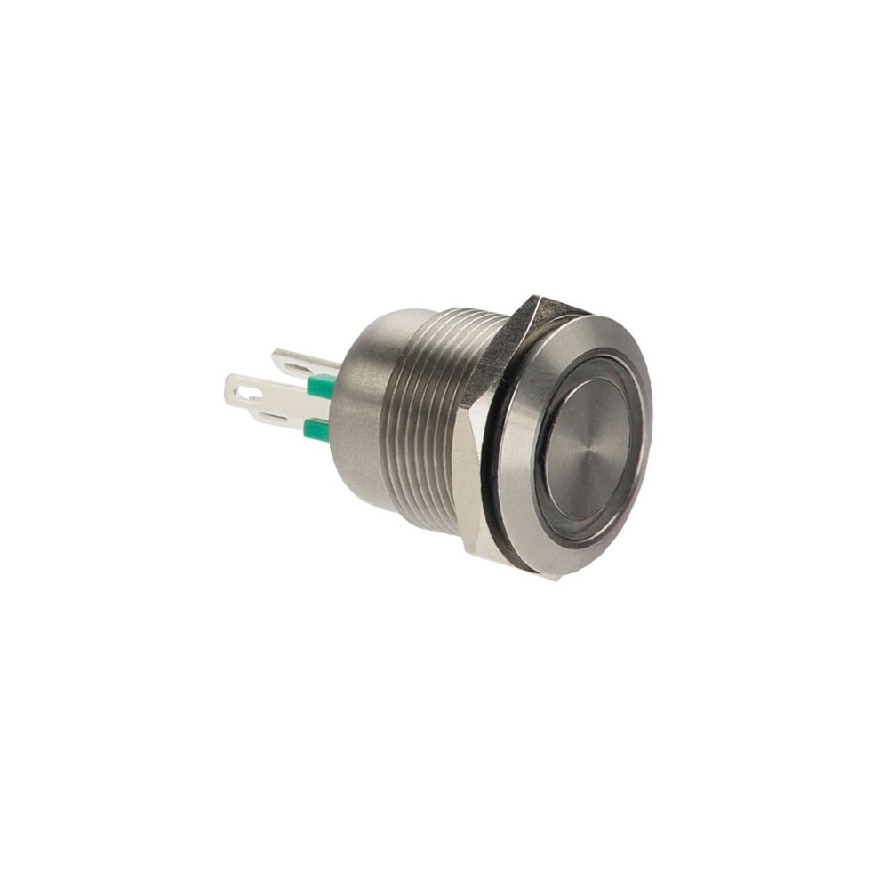 Bulgin Mpi002/28/Gn Anti-Vandal Switch Spst 24V Dc 50Ma Green Ring Ip66 4016138347302