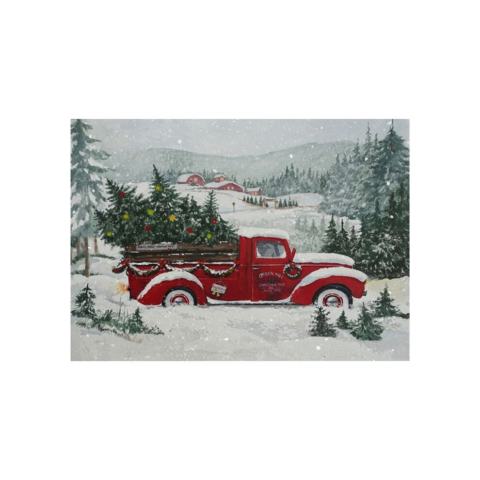 210 X 150Cm Photography Backdrop Christmas Truck Party Banner Children's Family Photo Studio Photography Backdrops Red 4712690700196