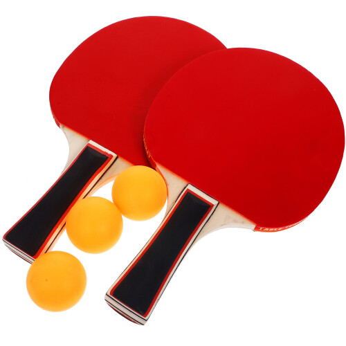 2Ensembles Kit De Tennis De Table En Bois Durable Avec Noires 2