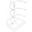 3Pcs Transparent Eyeglasses Holder Multi-Tier Ps Display Stand 11