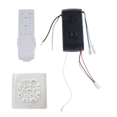Universal Ceiling Fan Remote Control Kit 40W 6-Speed Timing Function Replacement Remote for Lights &  Ceiling Fans 2