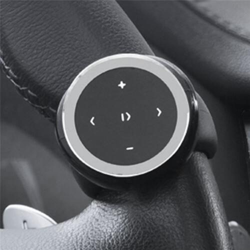 Car Steering Wheel Music Player Wireless  Multimedia Remote with Bracket for Android IOS Smartphone 1