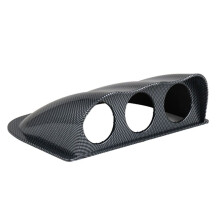 52mm Racing Dash Board Triple Gauge Pod Black Carbon Fiber Color Gauge Pod Mount Holder