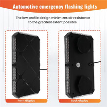 Luzes Estroboscópicas de Emergência de 11,5 Polegadas para Teto com Base Magnética, Luz de Advertência de Perigo de Trânsito LED, 12-24 V