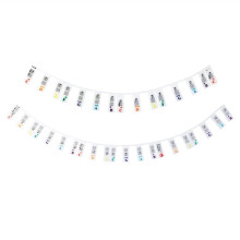 Piano Note Autocollant Bouton Bande Couleur Silicone Universel Amovible Clavier Autocollant (BoîTe PVC) 61 Touches