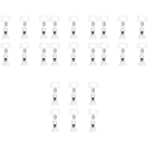 24Pièces Clips Transparent Pour Affichage De Prix En Robuste 1