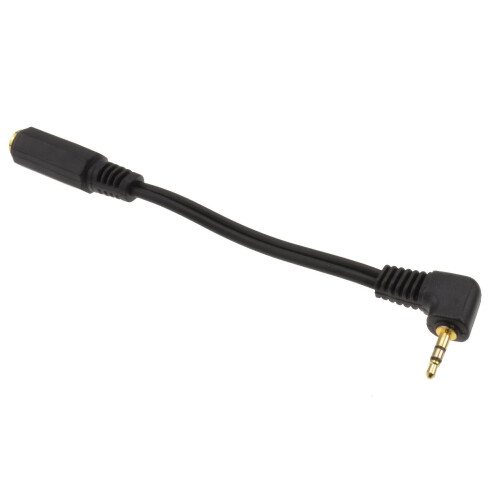 kenable Gold 2.5mm Right Angled Stereo Jack to 3.5mm Jack Socket Audio Adapter Cable 1