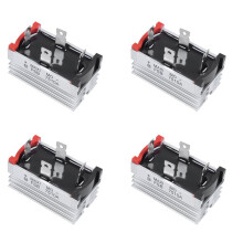 4X Aluminum Diodo Raddrizzatore A Ponte Monofase di Base del Dissipatore di Calore 75A 1000V